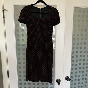 Dolce and Gabbana Black Red Polka Dot Dress
